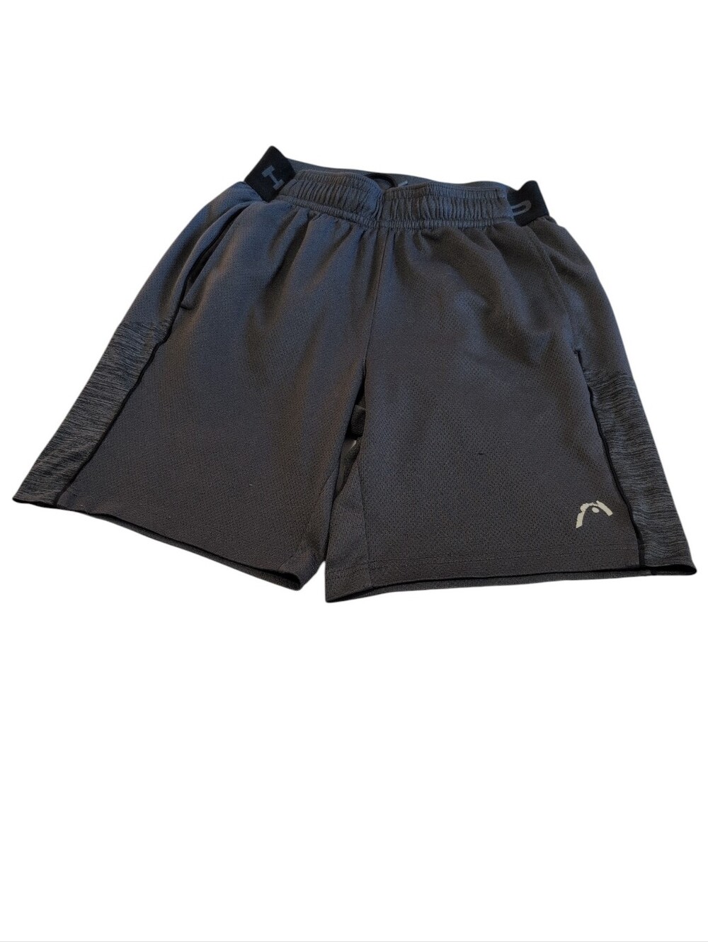HEAD Boys Black Athletic Shorts Youth Medium Moisture Wicking Elastic Waist